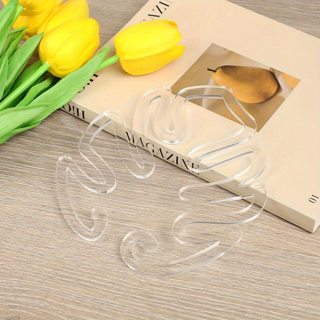 2-Piece Durable Plastic Tortoise Shell Plant Support Clips - Easy To Operate Bamboo Pattern Flower Retainer, Promote Healthy Stem Upright Growth