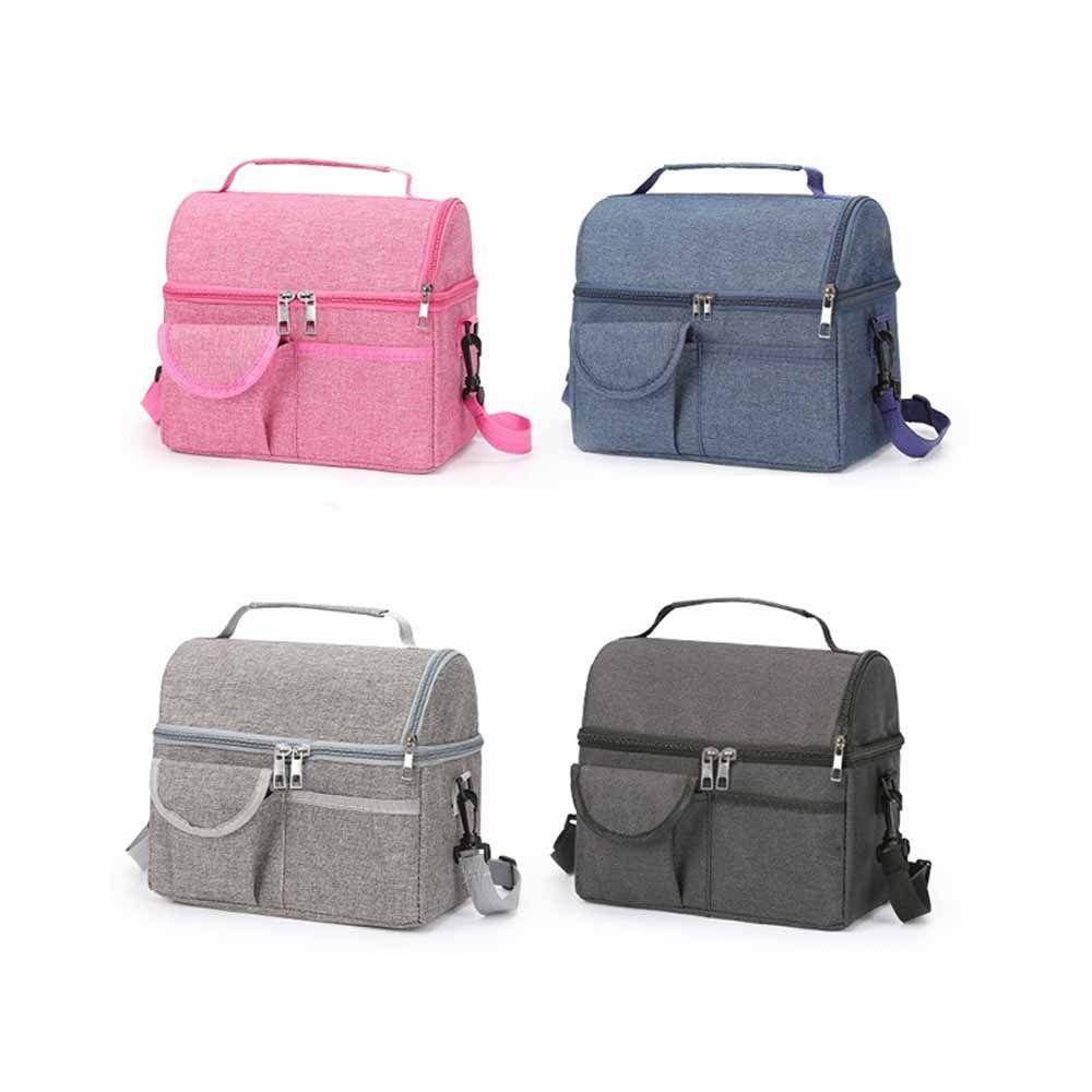 Thermal Lunch Bag Waterproof Cooler Pack Portable Mommy Bag  Office