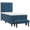 Maison Exclusive - Sommier à lattes de lit et matelas Bleu foncé 80x200 cm Velours