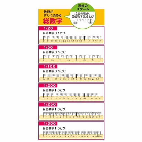 Niigata Seiki SK Made in Japan Aluminum Triangular Scale, Kaidan Graduations, for Architects, 15cm, TSBA-15KD, Black
