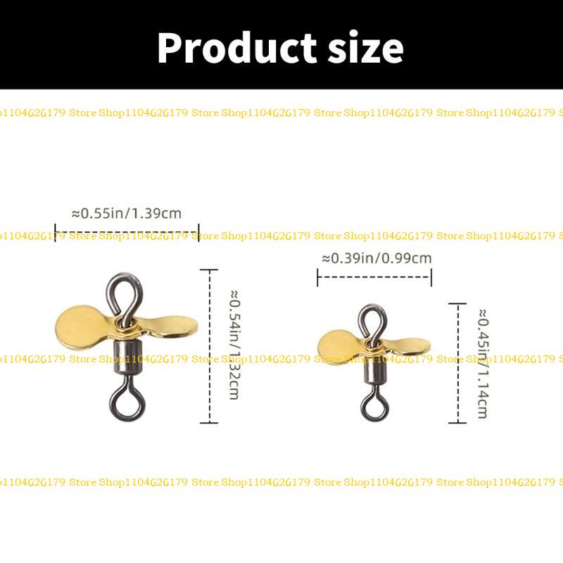 A1A2 10Pcs Stainless Spinnerbait Props DIY Fishing Lures Hook Baits Fly Propeller Topwater Fishing Lures Fishing Accessory