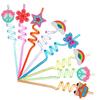 8Pcs Cartoon Animal Shaped Spiral Plastic Straws Party Gifts Reusable Children's Straws Home Kids Birthday Party Supplies