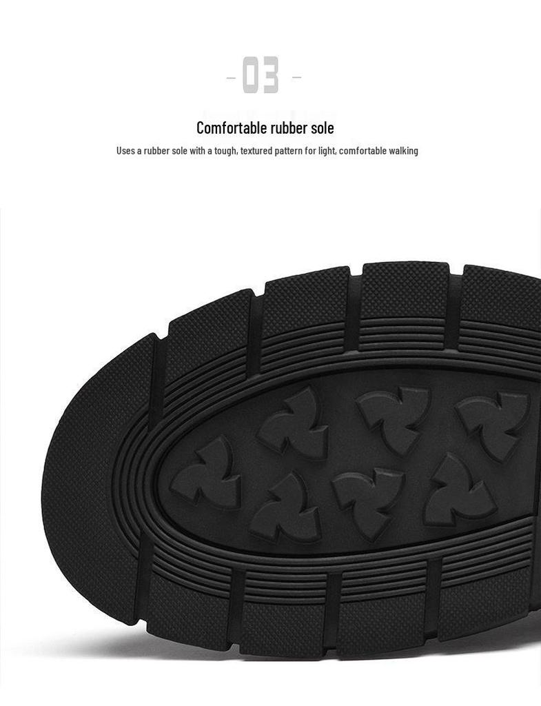 Men's Autumn Casual Big Head Leather High-Top Retro Work Boots - Fashion Motorcycle Boots