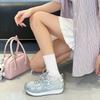 Mesh Breathable Dad Shoes Women's Summer New Light and Wear-resistant Leather Thick Sole Heightening Leisure Sports