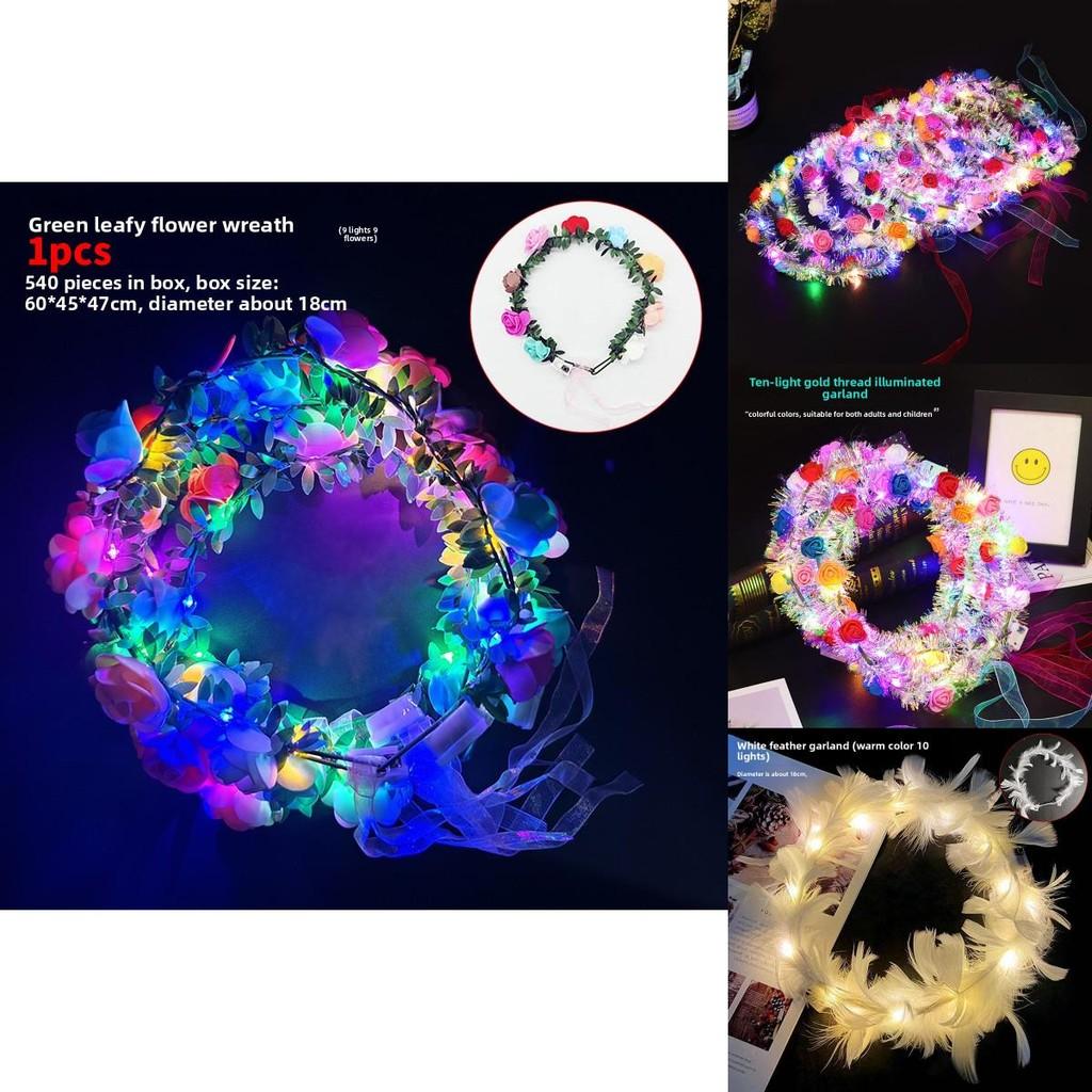Accessorio per Capelli Fiore con Luce LED per Spose e Decorazioni per Feste Adatto a Tutte le Età