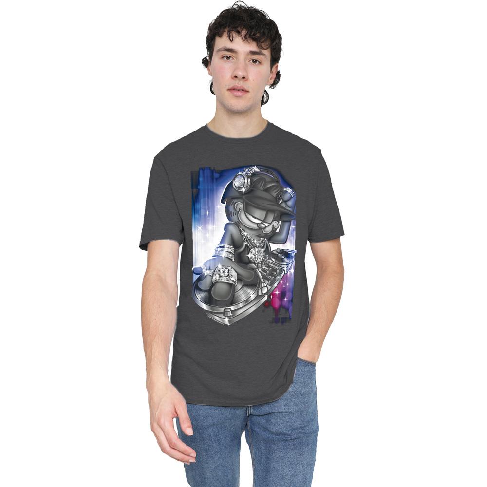 Garfield Unisex Adult DJ Lazy T-Shirt