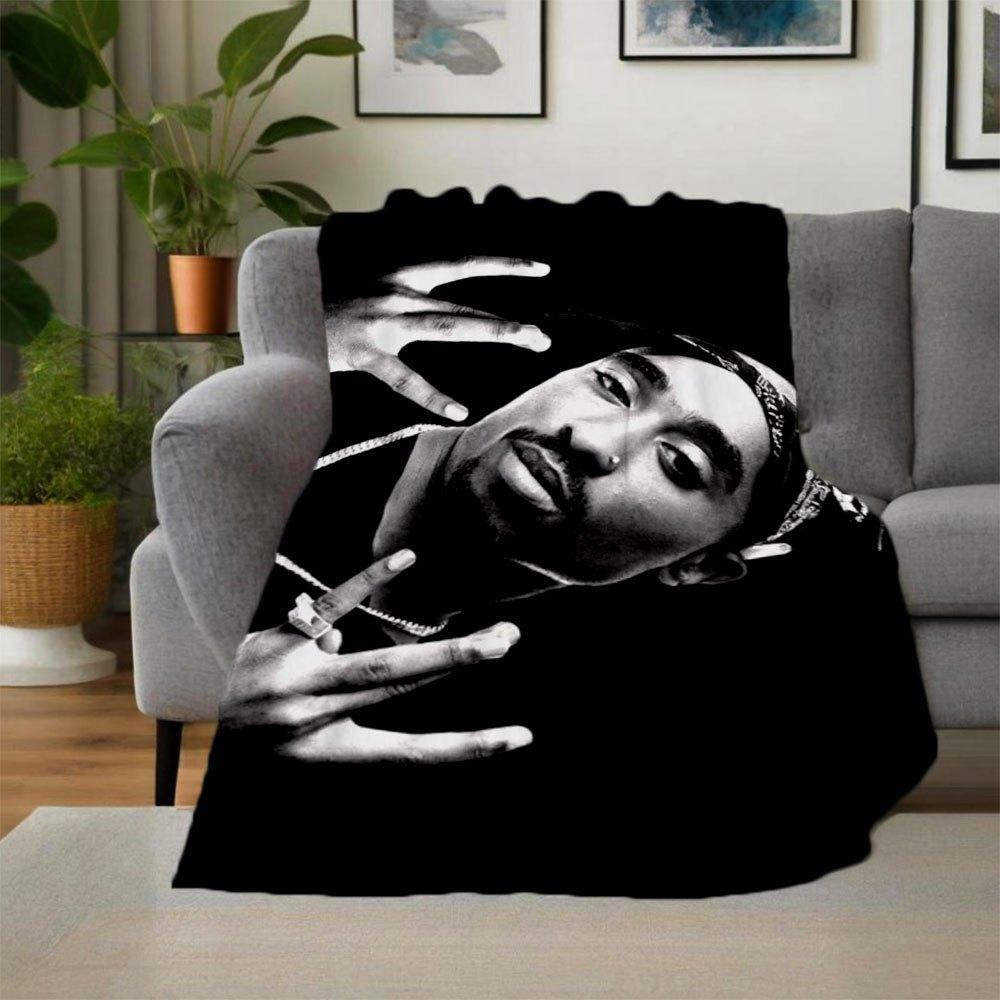 "Rapper's Bandana: Urban Style Accessory"Blanket Flannel Throw Blanket for Sofa, Bed, Travel, Camping, Office, Couch, Chair, And Bed Gift fo