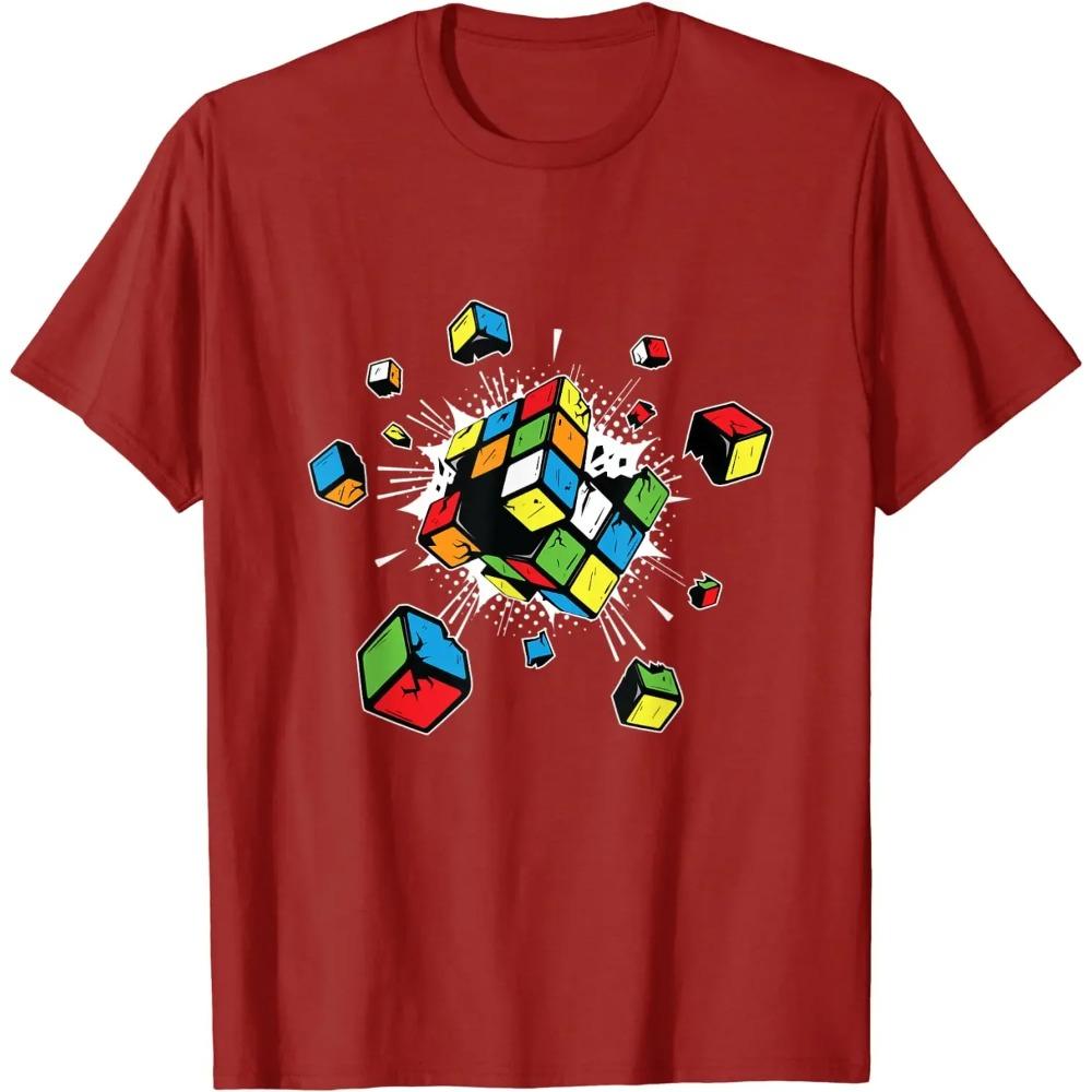 

Exploding Rubix Rubics Present Gift for Kids T-Shirt Fitness Tight Tshirts Classic Tops Tees Cotton Men Casual XXXXXL коричневый