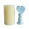 Heart Walking Stick Silicone Molds for Making Candle Chocolate Desset Heart Crutch Silicone Candle Molds for Epoxy Resin