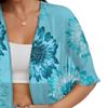 Damen Chiffon Strandkimono Cover-up mit Sonnenschutz