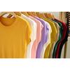 Summer Round Neck Knitted Casual Women's T-shirt Elegant Loose Ice Silk Thin Fit Solid Color Short Sleeve Tee Tops Ladies Simple Fashion T Shirt 3097