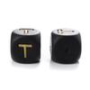 12mm 10Pcs Silicone Black+Gold Letters Beads English Alphabet Letter Beads for Baby Teething Teethers Shower Gifts BPA Free