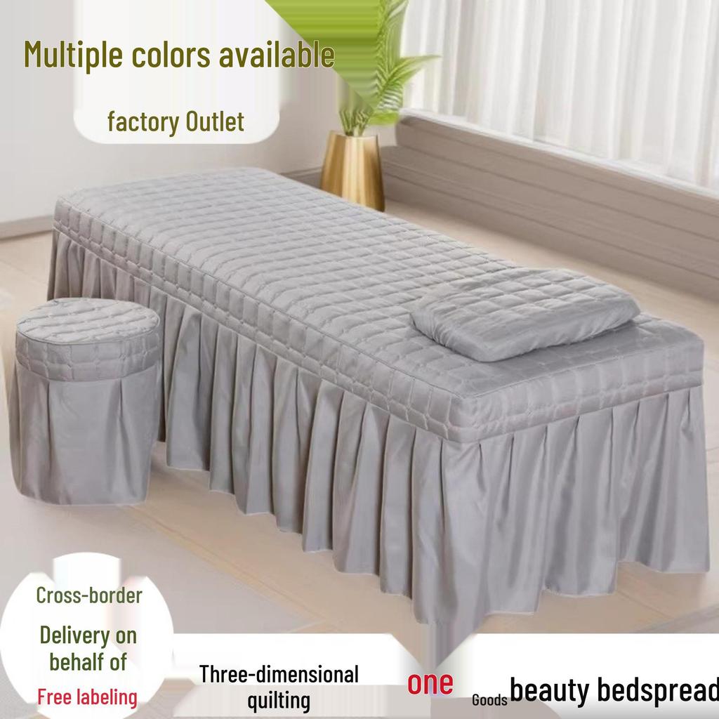 Four Seasons Universal One-Piece Beauty Bed Cover Set for Shiatsu Massage (with Hole)