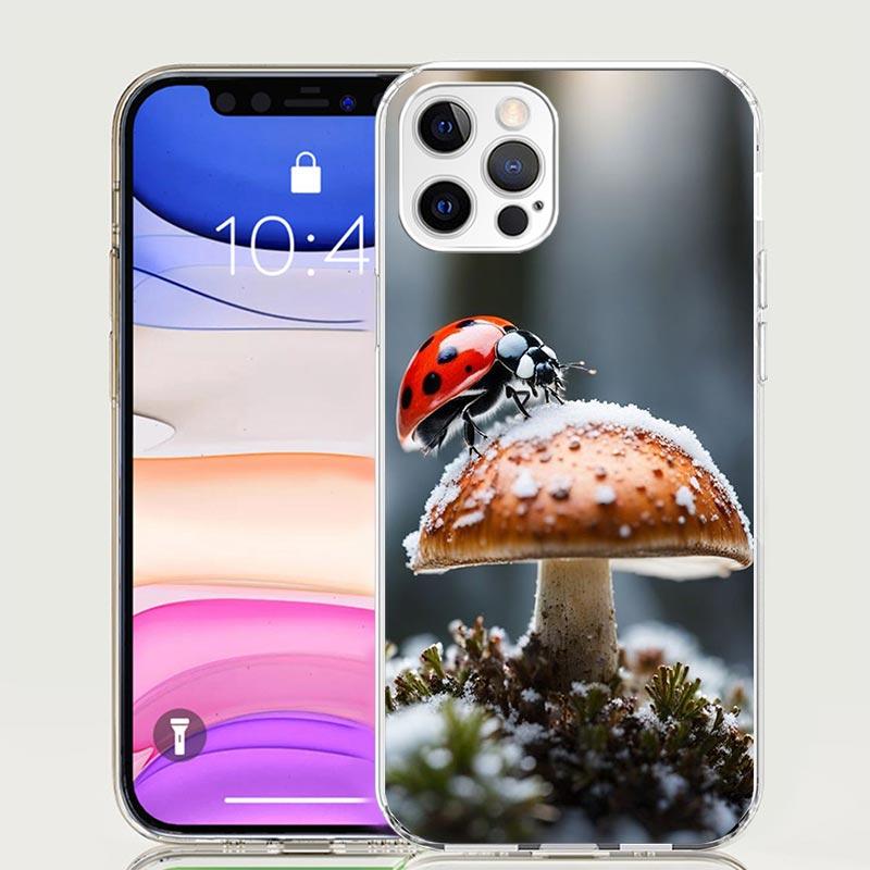 Insect Seven-Star Ladybug Phone Case For Apple iPhone 17 Air 16 15 Plus 14 + 13 Mini 12 11 Pro Max 7 8 SE 16Max Soft Shell Cover