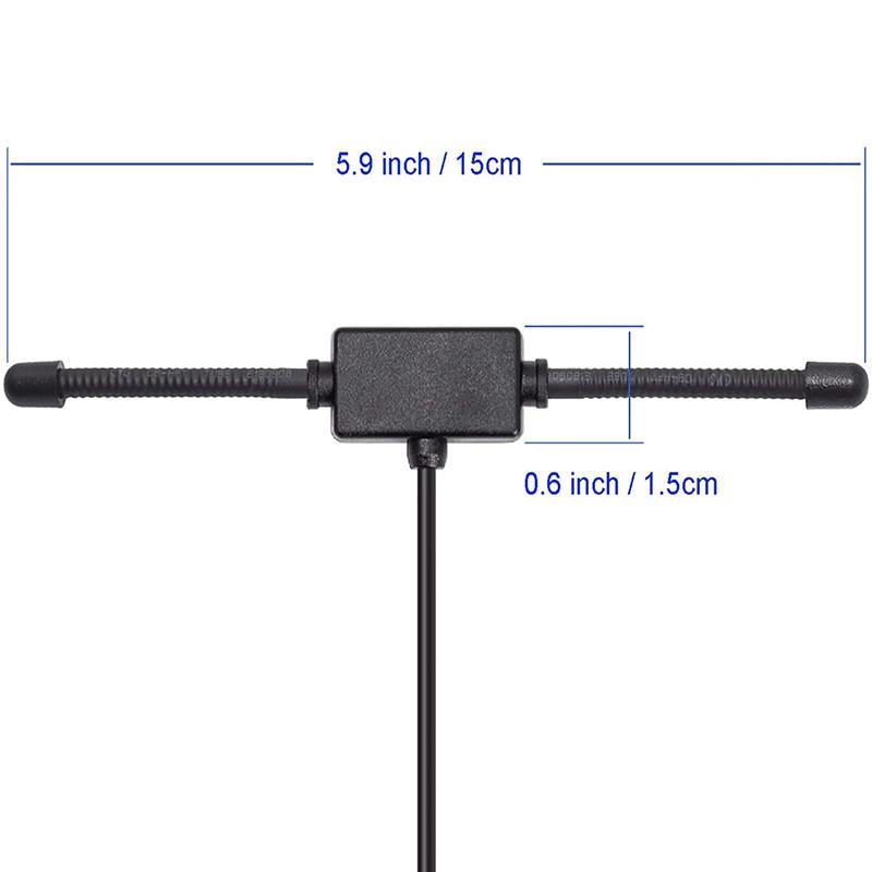 1Pc Car Radio Antenna,Sheep Horn T-shaped Car Radio Stereo Antenna,Universal Electronic Hidden AMPLIFIED FM AM Car Radio Annna