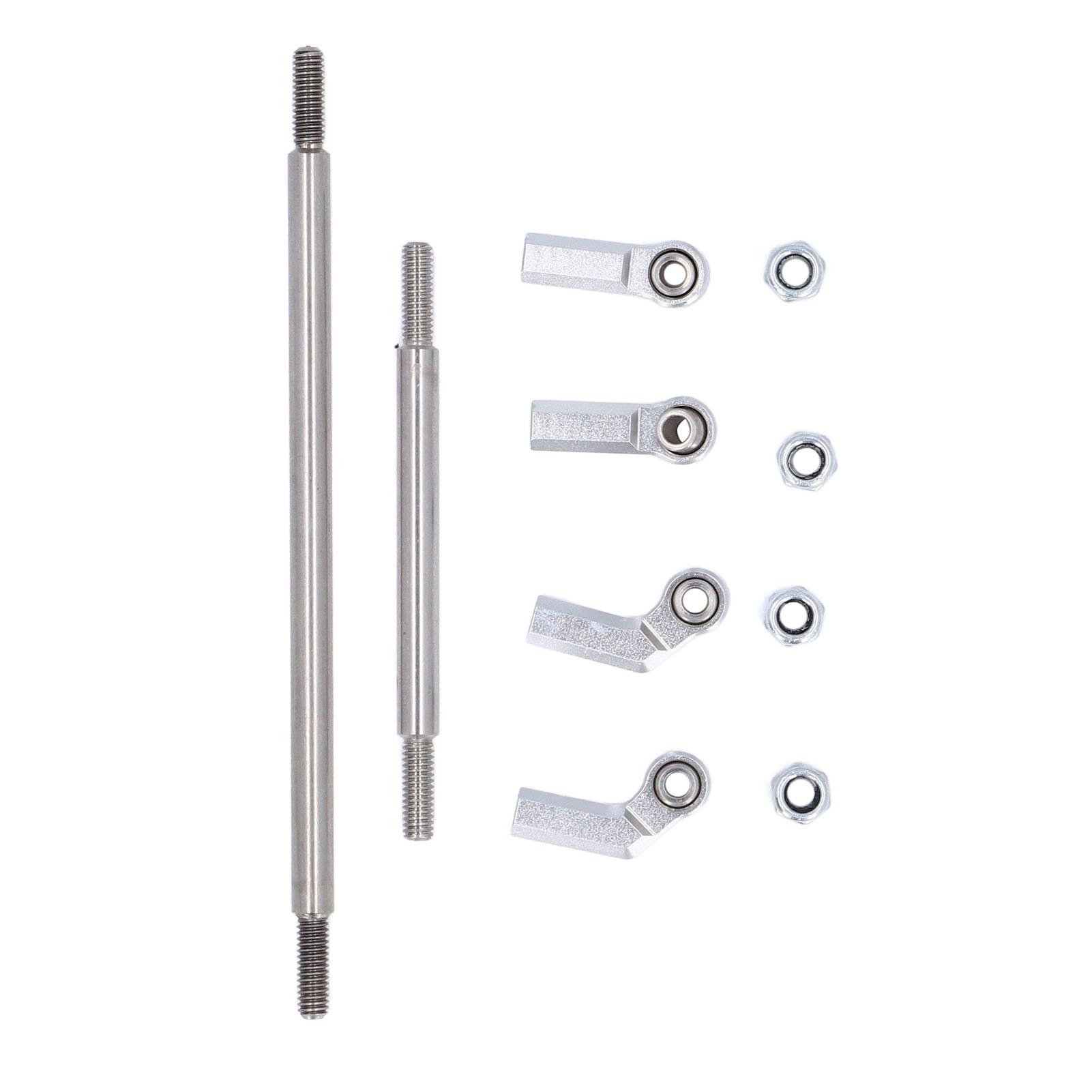 

RC Steering Servo Linkage Kit 104mm Pull Rod Links and 7mm Joints for VP F10 1 10 Scale Car Model Silver срібний
