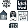 Halloween layered tray decoration, Halloween decoration hunting house black cat BOO ghost table wooden signage tray