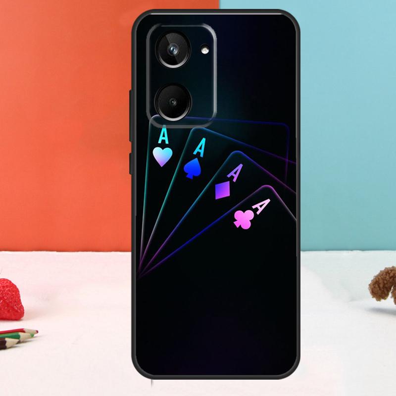 

Кости Покер Казино Для Realme GT Neo 5 GT3 GT5 9 10 11 12 Pro Plus C25s C21Y C30 C31 C33 C35 C51 C53 C55 Чехол Realme C31