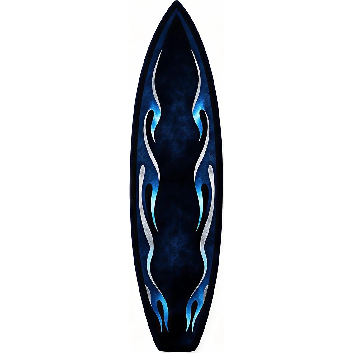 Ins Stijl Straatmode Vlam Surfplankvormig Tapijt Antislip Slijtvast Nachtkastje Sportruimte Decoratief Vloerkleed 50x190cm 19x74inch