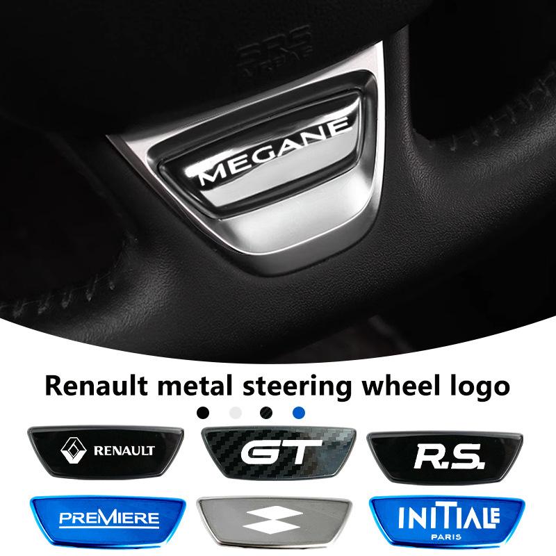 Car Steering Wheel Emblem Sticker Accessories For Renault RS GT Clio T Megane PARLS PREMIERE Captur Trafic Twingo Scenic 2 Kadjar