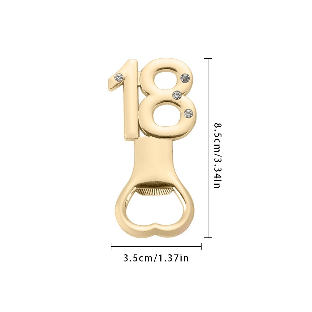 18 21 30 40 50 Shape Rhinestone Bottle Openers Number Shape Beer Opener Age Birthday Anniversary Souvenir Guest Return Gifts