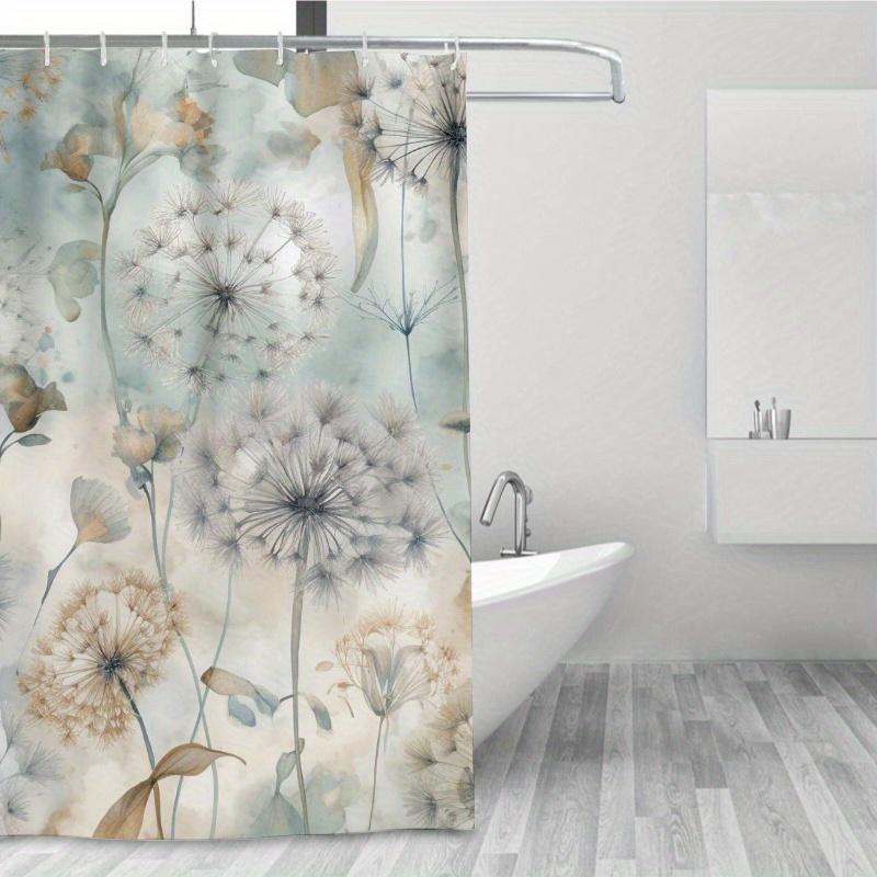 

Soft Pastel Dandelion Shower Curtain - Gentle Design, Waterproof Polyester, Perfect For Bathroom & Bathtub Decor W60H190(CM)-1 Pcs