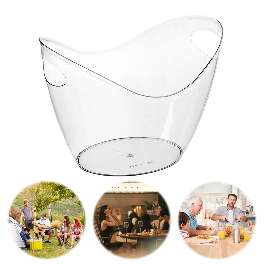 

Ice Bucket 3.5Liter Ice Cube Container with Handle Ice Storage Tub Plastic Drink Bucket for Wine Champagne Beer China Mainland