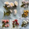 Realistic Silk Chrysanthemum Floral Stems For Banquet Hall Home Decoration