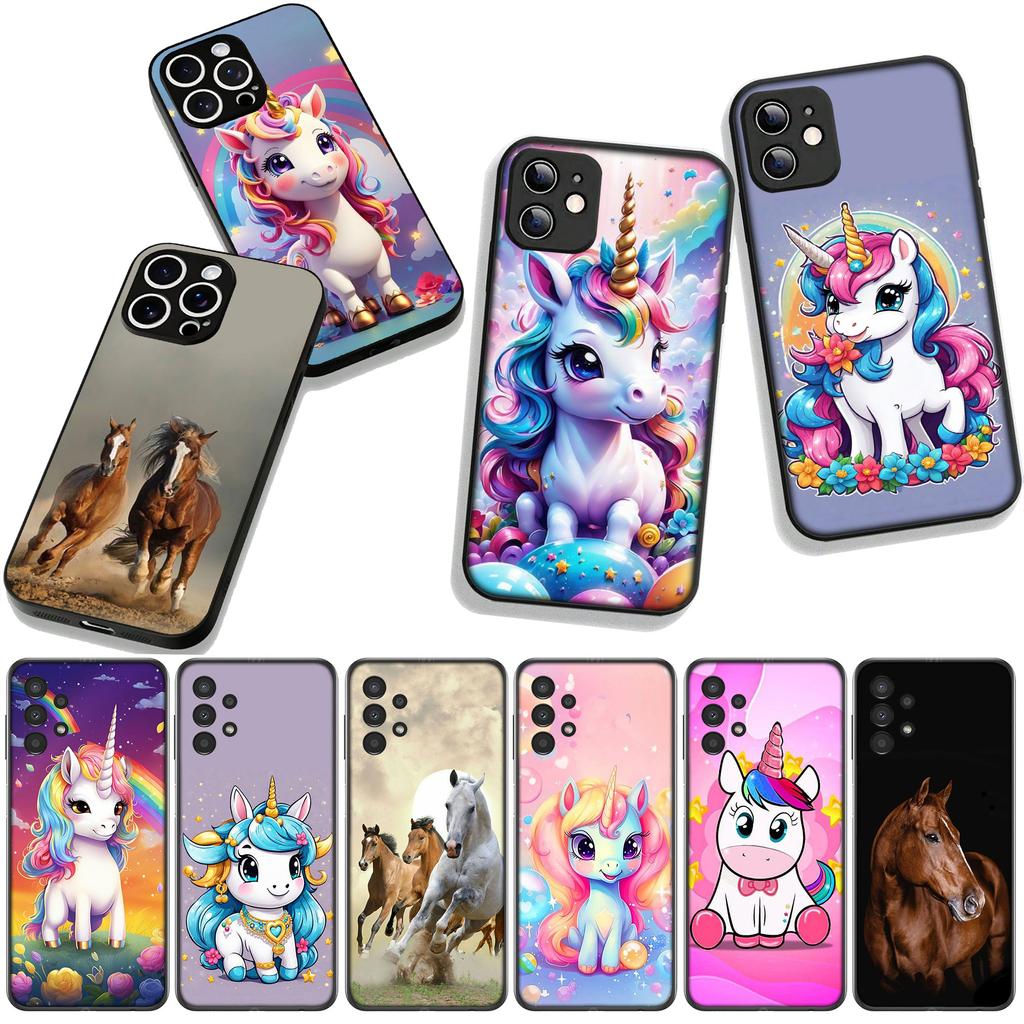 Unicorn Horse Comics Cartoon for Samsung Galaxy A25 A37 A57 A12 A14 A31 A41 A50 A51 A70 A71 A72 A21S A04 M15 Note 20 9 8 10 Case