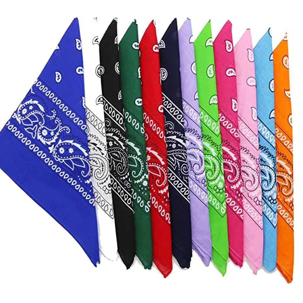 Tucet Paisley Bandanas Multi Colored Set Cowboy Bandana šátek na hlavě oboustranný