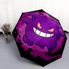 Gengar Pattern, Automatic Folding Umbrella, Portable and Foldable Design, 8 Ribs, a Christmas or Birthday Gift.