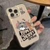 Cross English Cat & Mouse Design Phone Case for Apple 17/16/15/13 Pro Max & 12/11 Soft X