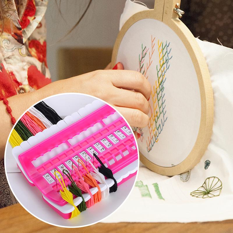Floss Organizer Cross Stitch Kit Embroidery Thread Project Dedicated Tool 30 Positions Sewing Needles Pins Yarn Holder Craft