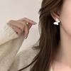 Butterfly Stud Earrings for Women 925 Silver Color Needle Earring Simple Temperament Stud Earring Elegant Sweet Jewelry Gift