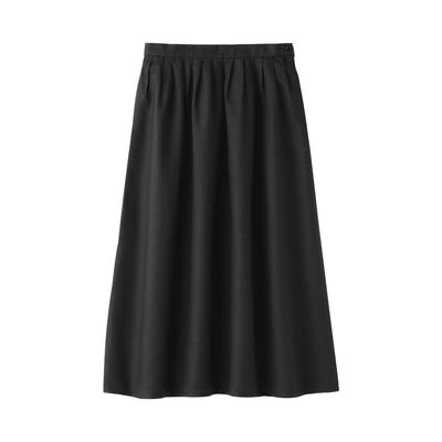 MUJI Hemp Cotton Easy Long Size M Women's Skirt, BE1VBA5S, Black,