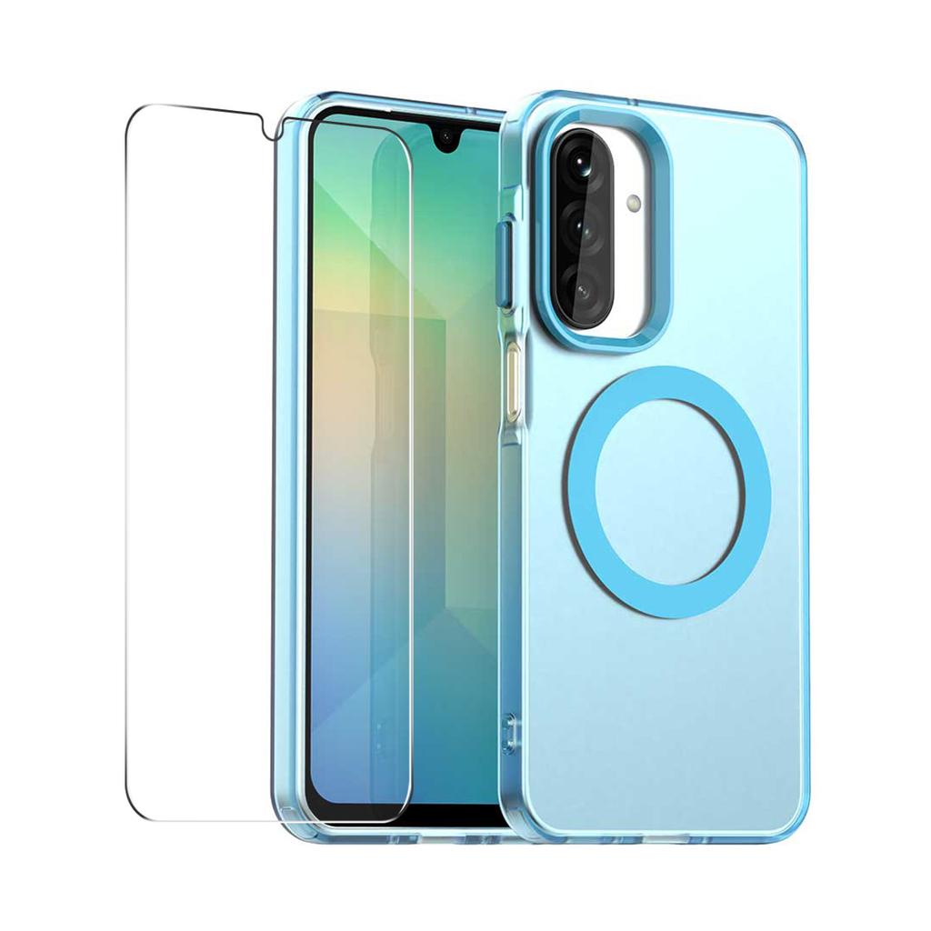 For Samsung Galaxy A17 4G/Galaxy A26 5G/Galaxy A17 5G Magnetic Case with 9H Tempered Glass ENKAY HAT PRINCE PC TPU Phone Cover