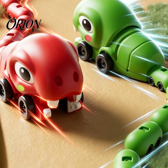 Remote Controlled Snake Toy RC Magnetic Game Toy, Electric Control Eating Itself Modular Parent-Child Interactive Competitive Race Car for Boys Girls