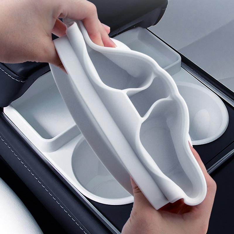Water Cup Holder For Tesla Model Y /model 3 Central Control Cup Holder Drink Holder Storage Tray Car Interior Accessories