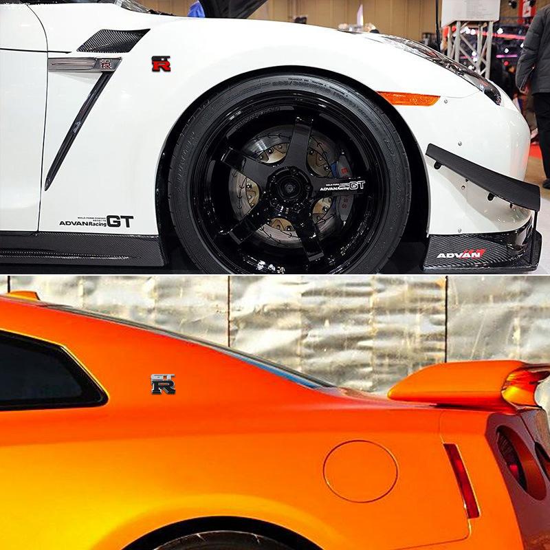 GTR car sticker, suitable for gtr modification 3D personalized metal GTR car logo tail label sticker trunk label decorative car sticker