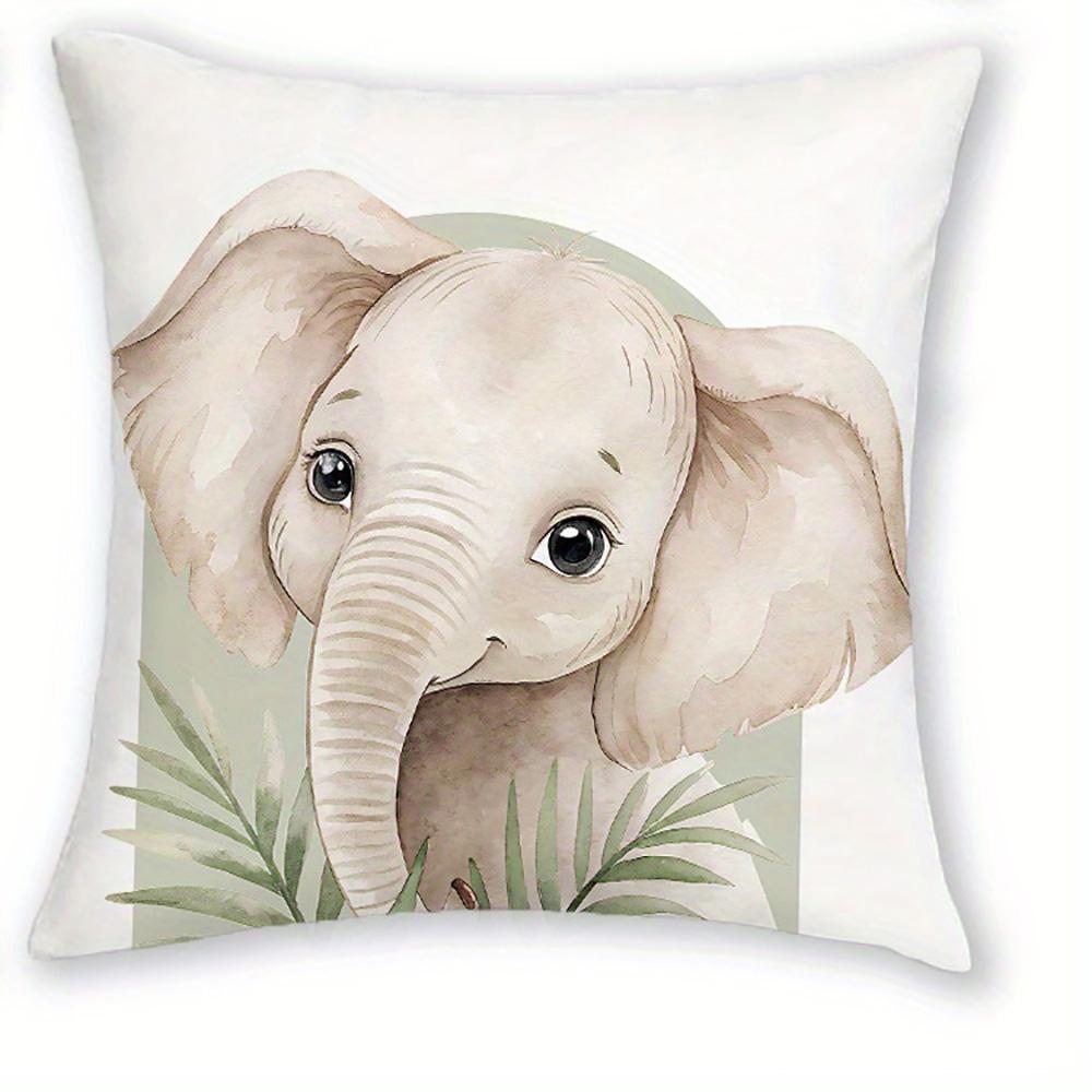 Watercolor Animals in the Mordani Theme Double-sided Printed pillow cover Short plush Suitable living rooms throw cushion cover