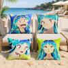 UUrusei Yatsura ANIME Cushion Cover Silky Short Plush Invisible Zipper Dustproof Sofa Pillow Case For Home Decor