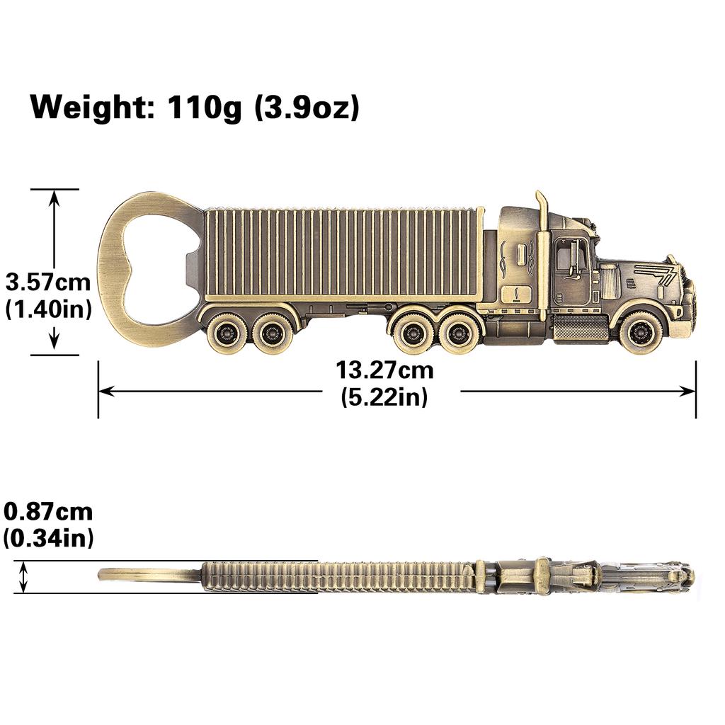 LKKCHER LKW Bier Soda Flaschenöffner Geschenke für Männer Retro Exquisiter Korkenzieher Perfektes Geschenk für LKW-Fahrer Freund Geschenk