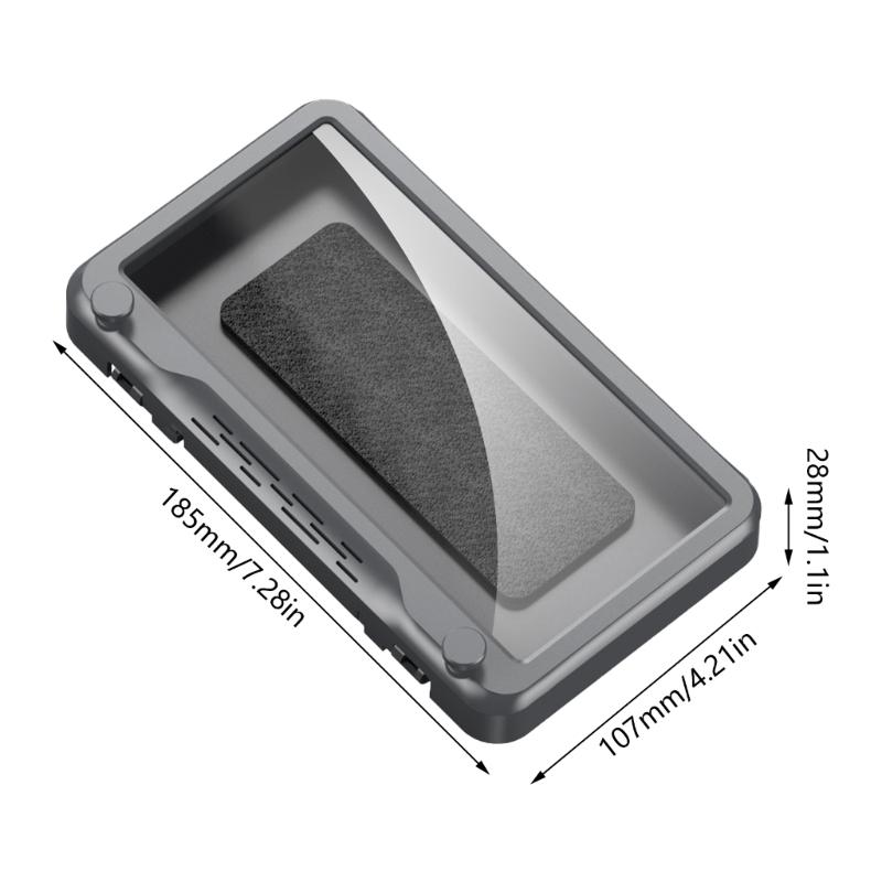 Upgraded 180° Rotating Shower Phone Holder Waterproof Case with Touching Screen,Wall Mount Shelf in Bathroom Bathtub