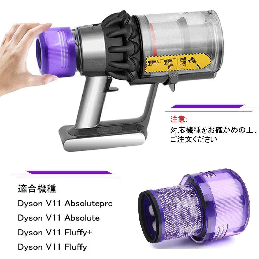 AIOGOO Waschbare Staubsaugerfilter für V11 Set mit 2 Stück Serie,