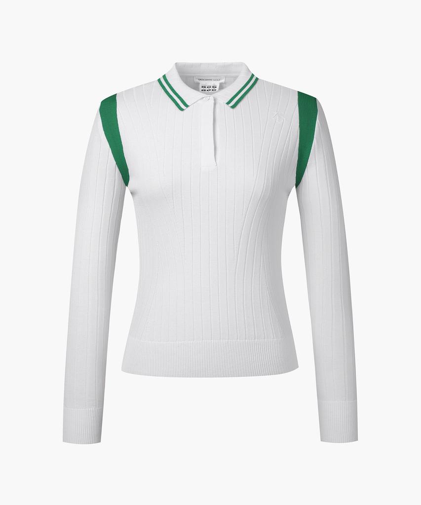 DESCENTE GOLF Women'S Ribbed Knit Long Sleeve (Dp12Wfkp32)