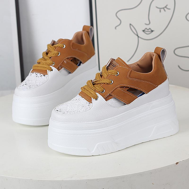 Fashion 12CM Women Breathable Platform Casual Shoes Women Height Increased Vulcanized Shoes Thick Sole Zapatos Mujer Zapatillas Mujer