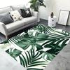 Natural Jungle Style Large Carpet for Living Room Anti-slip Floor Rug with Monstera Leaf Design for Modern Home Decoration