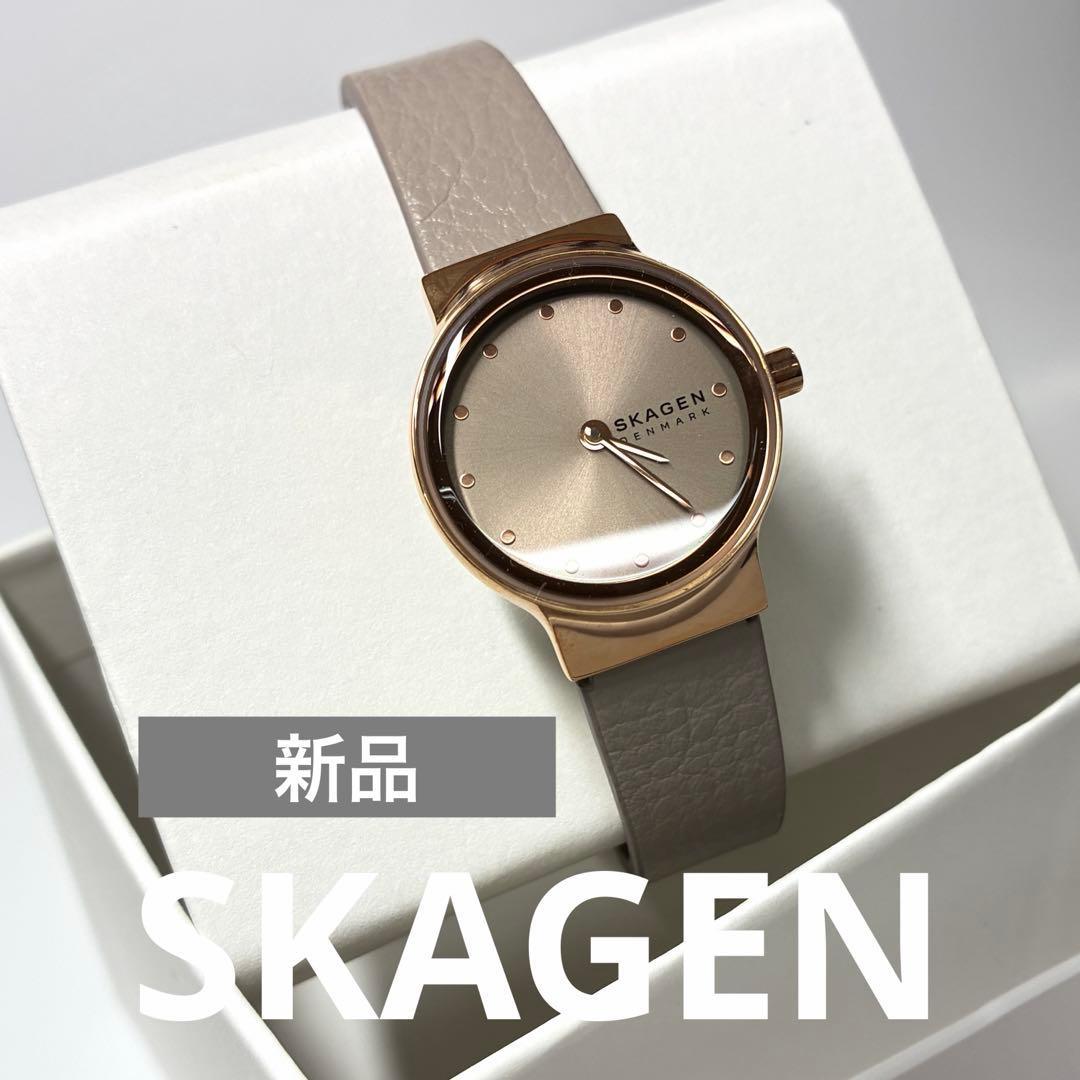 Used [New/FREJA] SKAGEN SKW3005 Leather Watch