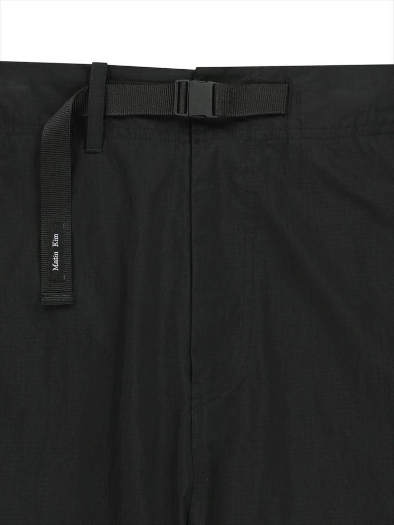 [Matinkim] STRAP BELTED PANTS FOR MEN IN BLACK