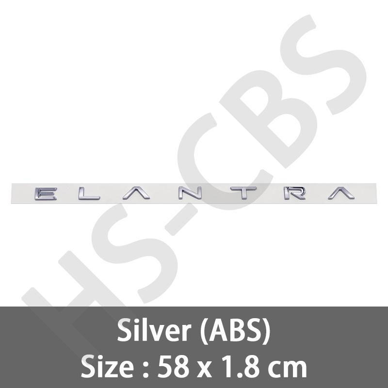 AAXZ1 New Style ABS ELANTRA Car Taigate Letter Logo 3D Sticker Rear Trunk Nameplate Body Decoration Badge Decal Emblem Accessories